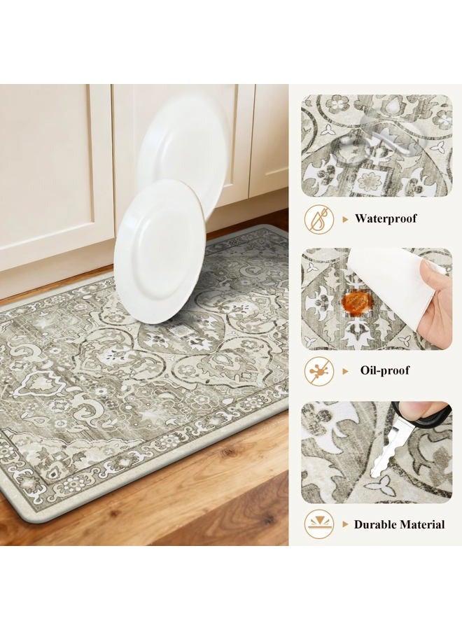 Ileading Anti Fatigue Kitchen Rugs Sets of 2 Cushioned Kitchen Mats for Floor Waterproof Kitchen Mat Set Non Slip Comfort Standing Mat for Kitchen, Office, Sink, Laundry - Image 5