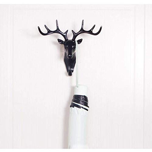 DANSR DANSR Deer Head Hanging Hook Self Adhesive Wall Door Hook Hanger Bag Keys Sticky Holder Black  - Image 4
