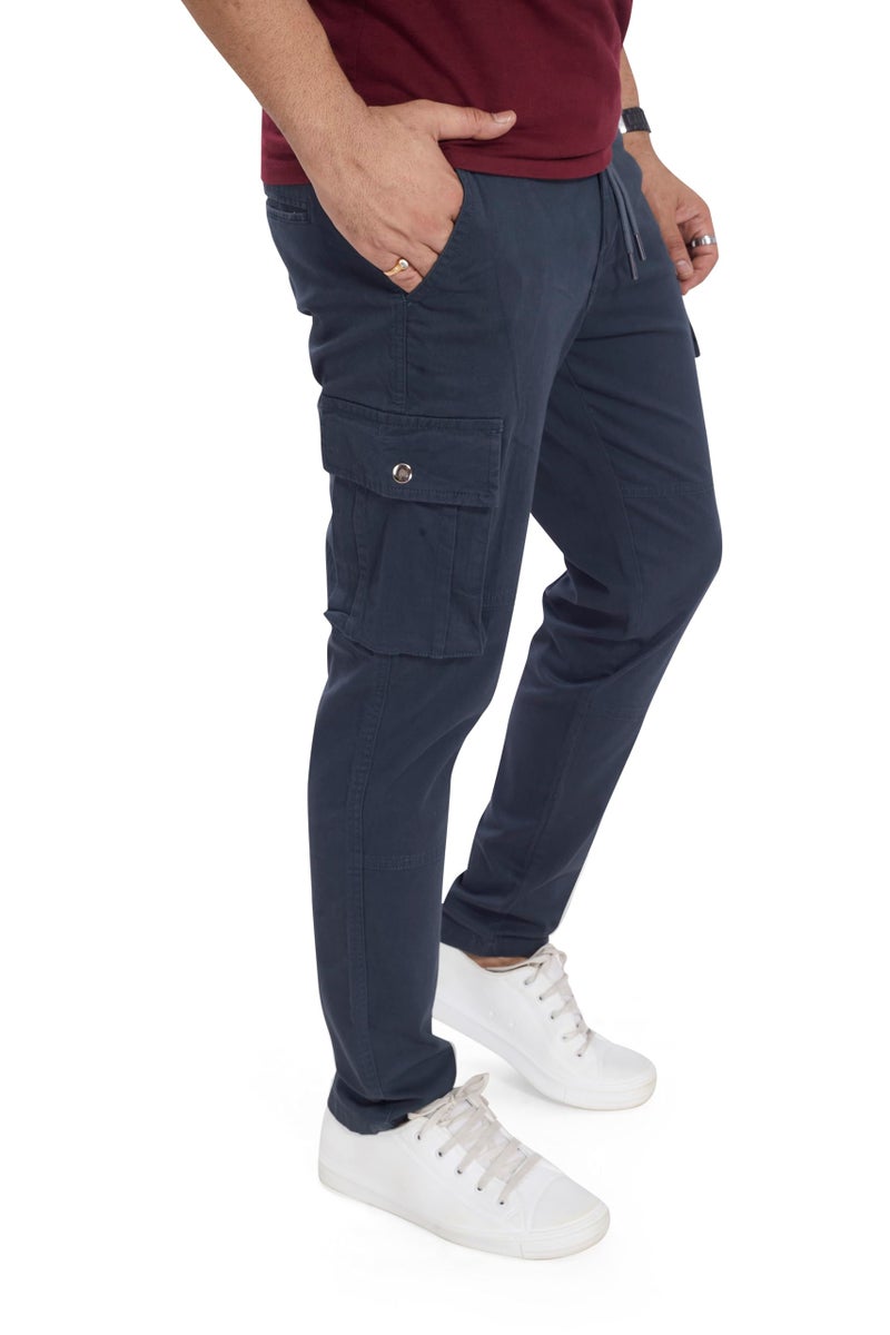 DIVISIVE Men's Cotton Cargo Pants (DCR110_36_Teal) - Image 4