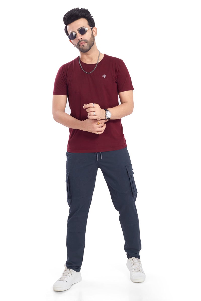 DIVISIVE Men's Cotton Cargo Pants (DCR110_36_Teal) - Image 2