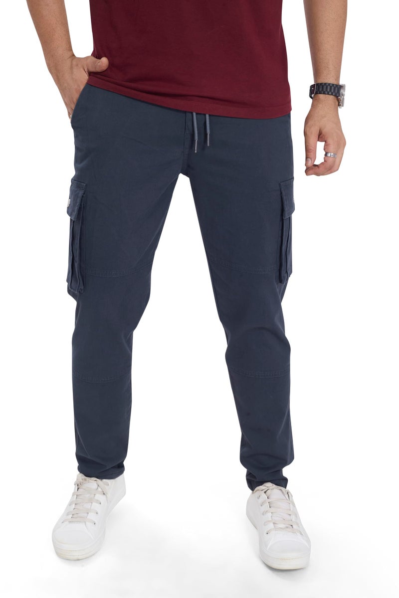 DIVISIVE Men's Cotton Cargo Pants (DCR110_36_Teal) - Image 3