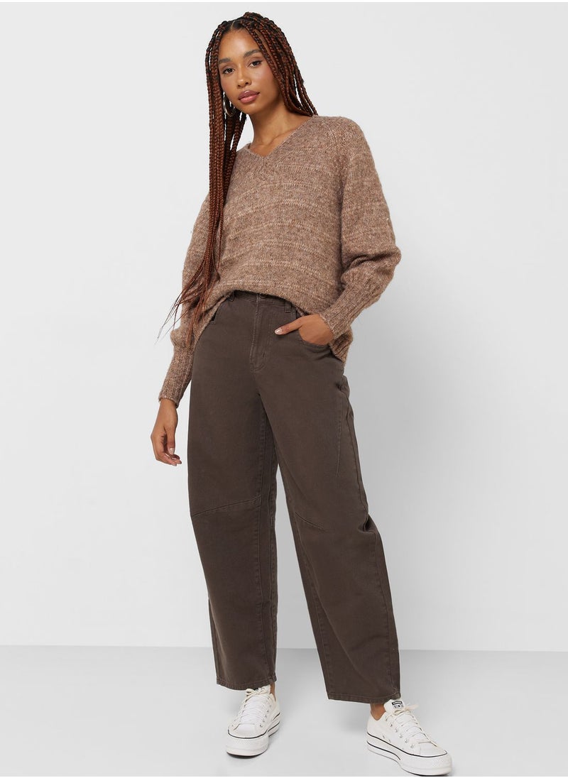 ONLY - Balloon Sleeve Knitted Sweater - Image 1