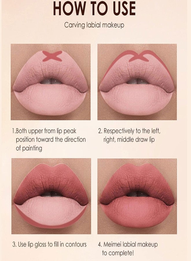 URQT 12pcs Lip Liner and Lipstick Makeup Set, 6 Velvety Matte Liquid Lipsticks + 6 Matching Smooth Lip Liner One Step Lips Makeup Kits Waterproof Long Lasting Matte Lipstick Gift Set (Set B, 12) - Image 5