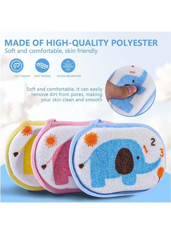 Baby Bath Sponge Soft Foam Scrubber Natural Sponge for Bathing, Shower Scrubber Body Sponge for Kids/Babies/Men/Women, Set of 4 - Image 3
