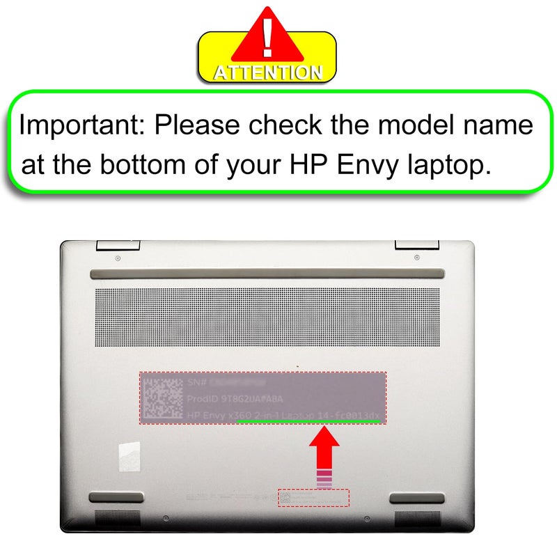 حامي شاشة من زجاج مقوى مكون من قطعتين لجهاز HP OmniBook 5 Flip 2-in-1 الجديد لعام 2025 بحجم 14 بوصة (fp-0000) وحاسوب HP Envy x360 14 بوصة 2-in-1 لعام 2024 (14-FA / 14-FC) ذو شاشة تعمل باللمس، وضوح فائ - Image 4