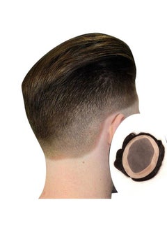 Australian Hair Patch For Men 100% Human Hair Natural Looking Pu Thin Front Lace Hair System/Patch/Toupee/Wig/Non Surgical Hair Replacement Solution (Brown Hair 8X5)