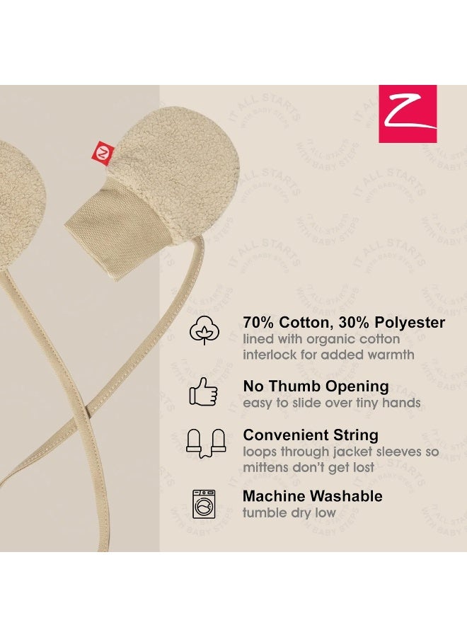 Zutano Zutano Baby Fleece Thumbless Mittens, Outdoor Winter Mittens for Babies  - Image 3