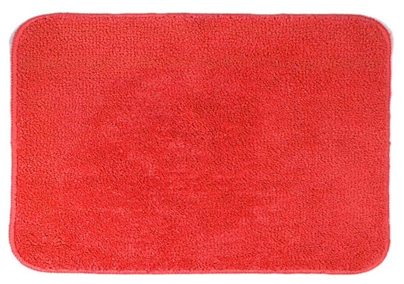 MODERN FAB Modern 2 Piece mats with Anti Skid Rubber BackingColour Red Size(40 x 60 cm) Set of 2 Piece - Image 3