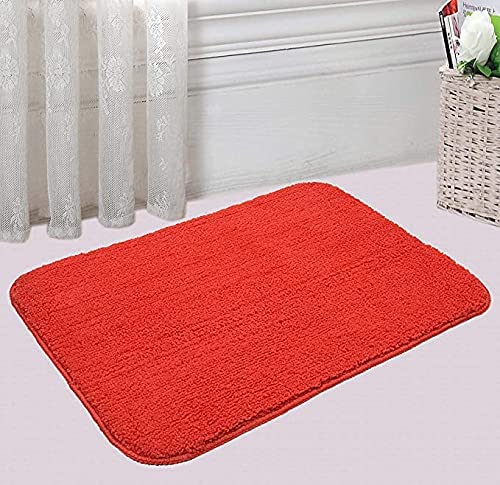 MODERN FAB Modern 2 Piece mats with Anti Skid Rubber BackingColour Red Size(40 x 60 cm) Set of 2 Piece - Image 2
