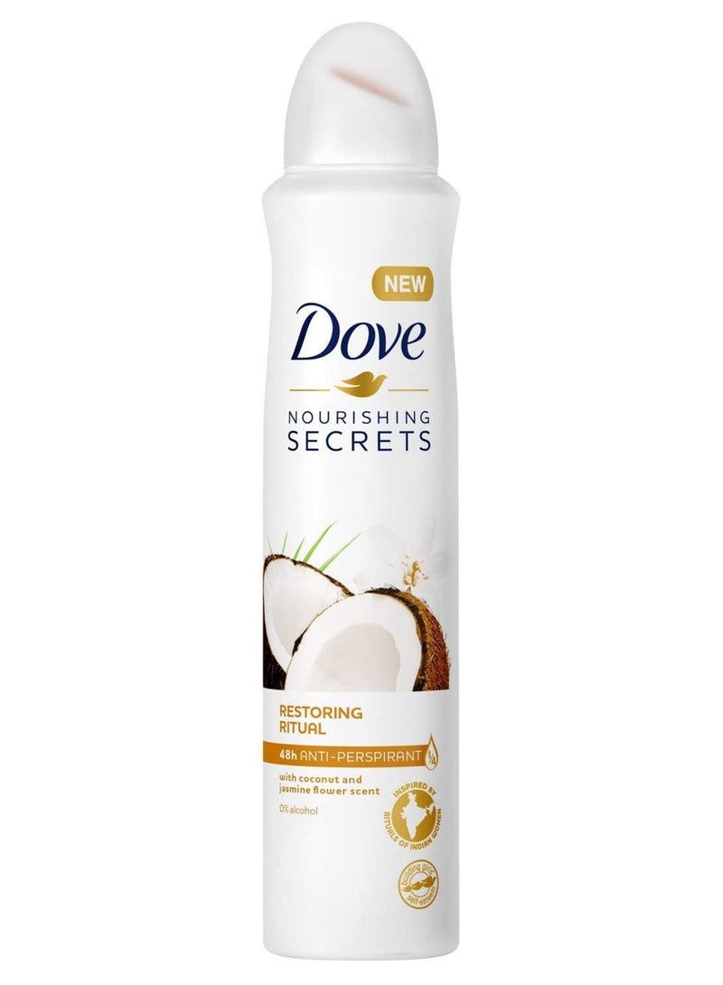 دوف بخاخ مزيل العرق من دوف جوز الهند وزهرة الياسمين - 250 - Image 1