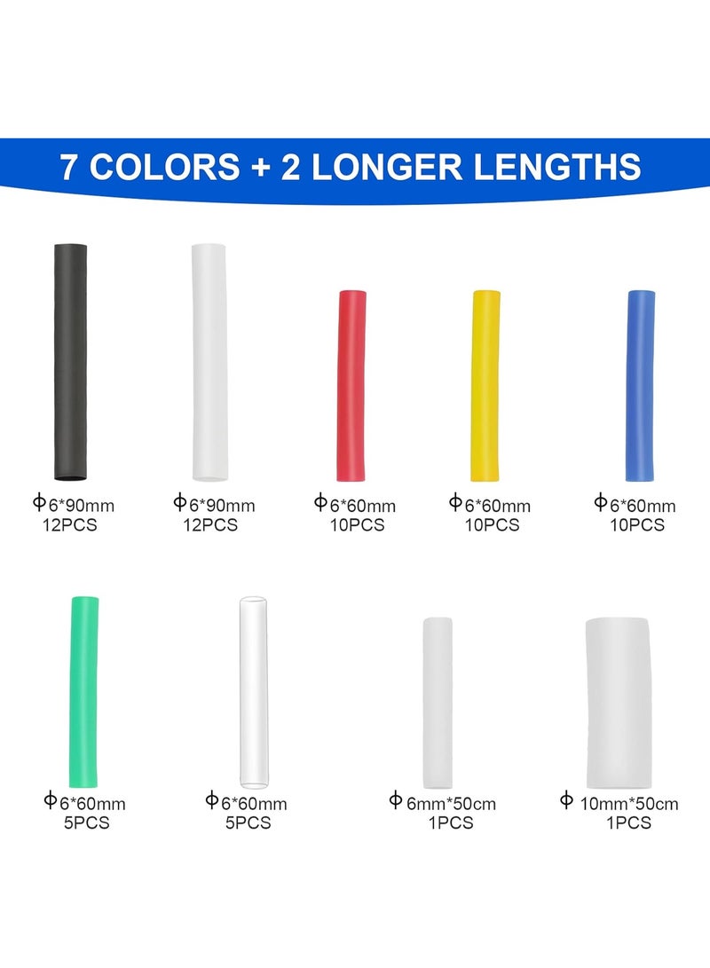 (For iPhone/Android Charging Cable Repair) - Heat Shrink Tube, Phone Charging Cable Sleeve, 2 Longer Lengths (8 Pieces) - Image 2