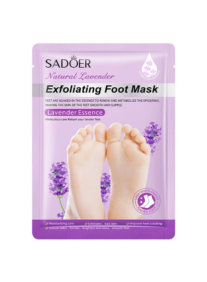 SADOER Foot Moisturizing Mask, Foot Peel Mask, Natural Lavender Exfoliating Foot Peel Mask,Foot Skin Repair Socks for Dry, Aging - Image 1