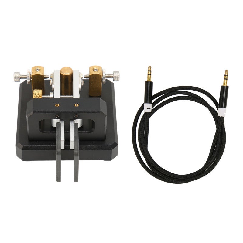 Morse Code Key Double Paddle Lightweight Portable - Pure Silver Contacts CW Morse Telegraph Key for Radio Enthusiasts - Image 4