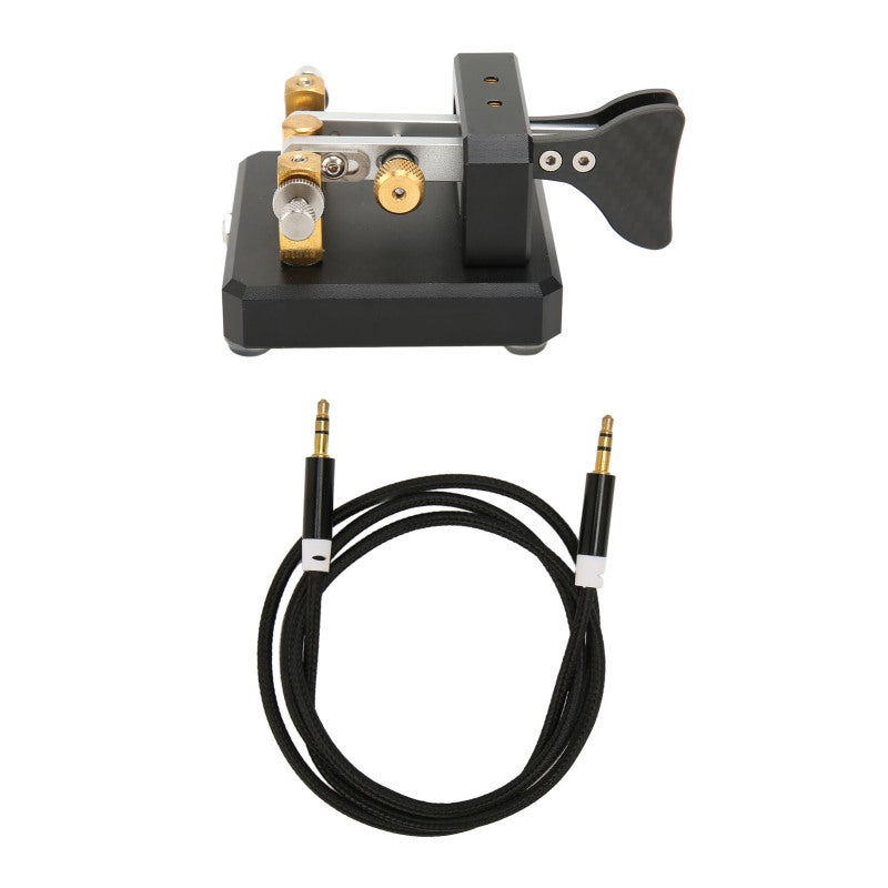 Morse Code Key Double Paddle Lightweight Portable - Pure Silver Contacts CW Morse Telegraph Key for Radio Enthusiasts - Image 2