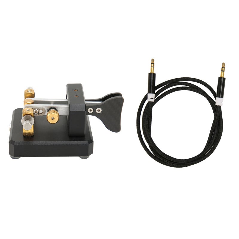 Morse Code Key Double Paddle Lightweight Portable - Pure Silver Contacts CW Morse Telegraph Key for Radio Enthusiasts - Image 3