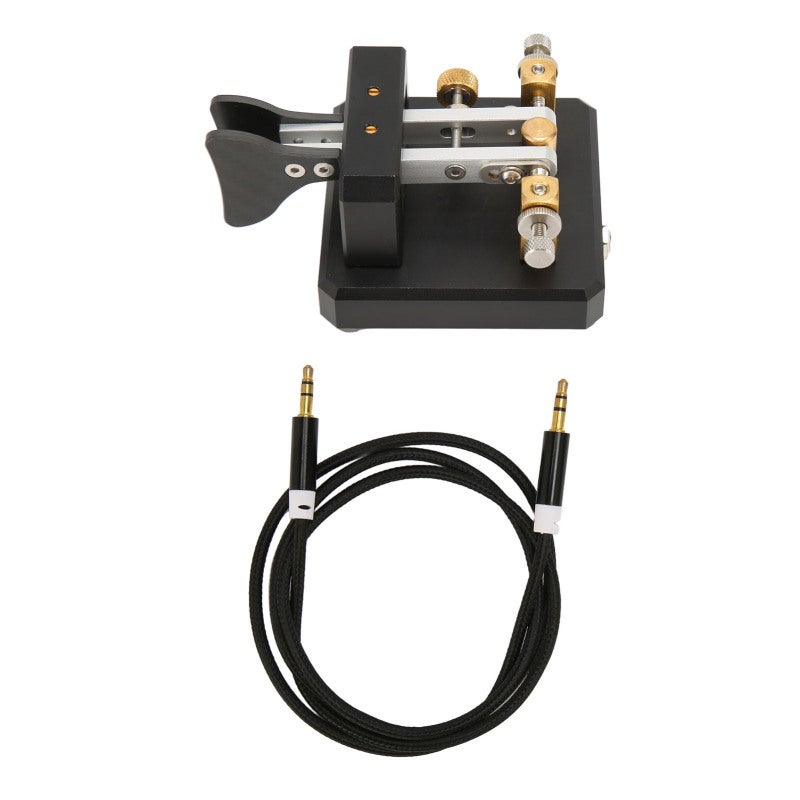 Morse Code Key Double Paddle Lightweight Portable - Pure Silver Contacts CW Morse Telegraph Key for Radio Enthusiasts - Image 5