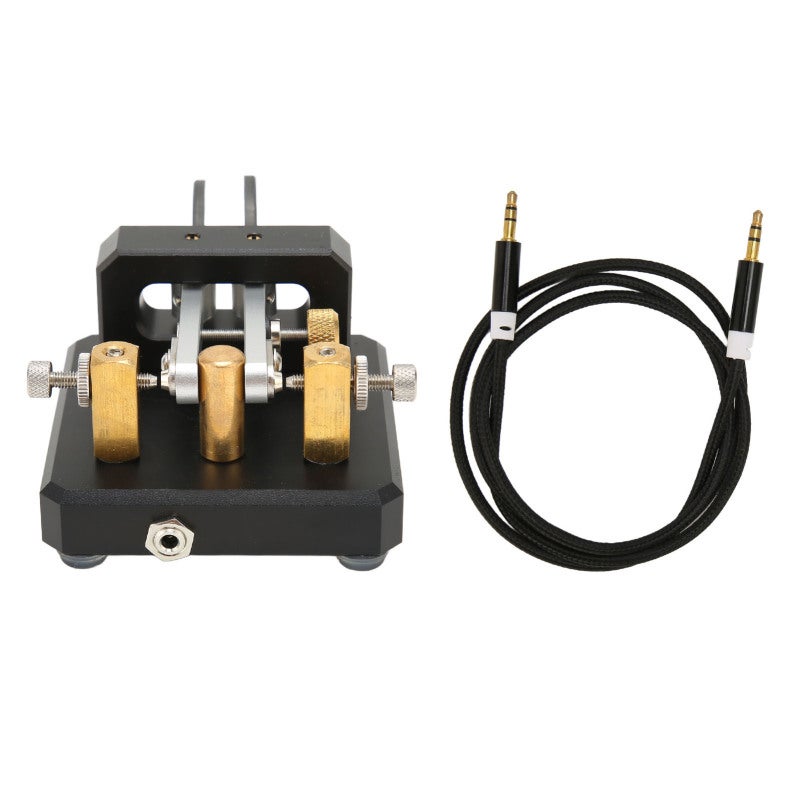 Morse Code Key Double Paddle Lightweight Portable - Pure Silver Contacts CW Morse Telegraph Key for Radio Enthusiasts - Image 1