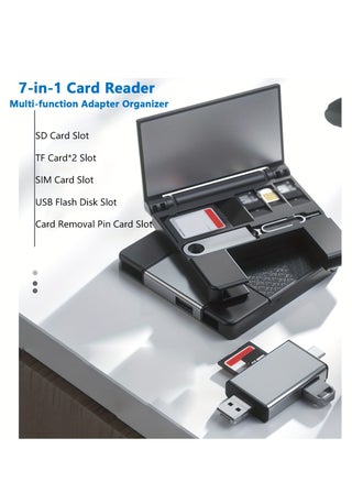 Universal OTG Card Reader - 7-In-1 Multifunctional Adapter with Type C Compatibility - All-in-One Solution for Smart Devices, Digital Cameras - Lightning-fast Data Transfer, Durable Storage Box - pzsku/Z6A0C99BBEBBB2FBAF3ECZ/45/_/1727260594/62c08749-a45e-4ab3-9caa-2ad0aa7aeb09