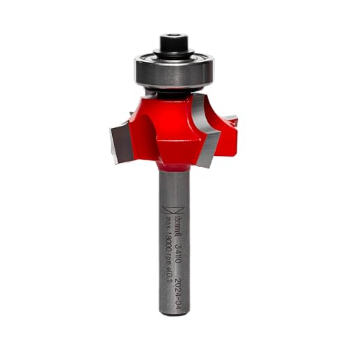 Freud Quadra-Cut Radius Rounding Over Bit with Perma-Shield Coating for Flawless Finish - 4 Cutters, 1/4" Shank Dia., 1/4" Radius, 2-3/16" Length - 34-110 - Image 1