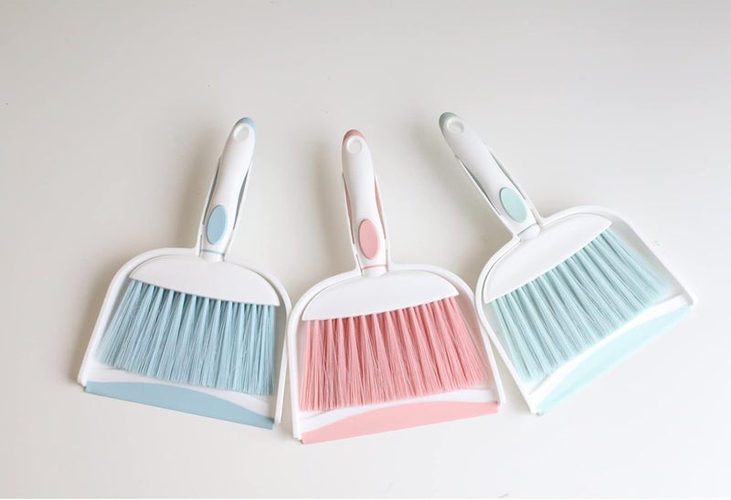 BSMstone Mini Broom and Dustpan Set-Mini Whisk Set for Desk, Housekeeping, Office, Kitchen, Pet Nest, etc.,Daily Cleaning Necessity Plastic Mini Dustpan Set (Pink) - Image 5
