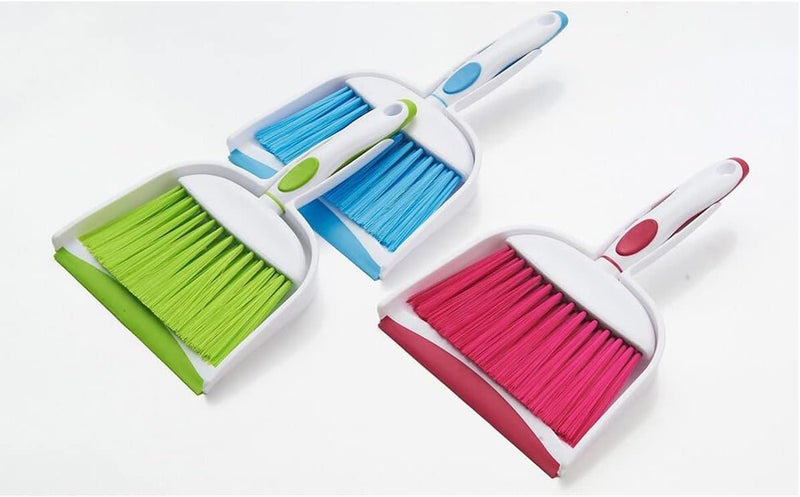 BSMstone Mini Broom and Dustpan Set-Mini Whisk Set for Desk, Housekeeping, Office, Kitchen, Pet Nest, etc.,Daily Cleaning Necessity Plastic Mini Dustpan Set (Pink) - Image 4