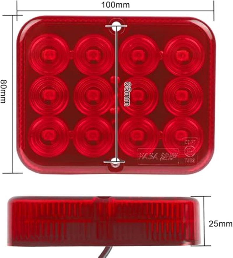 Wivplex 2Pcs Waterproof Trailer Rear Lights - Image 2