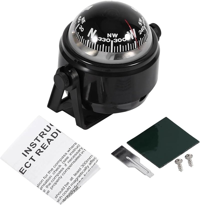 Black Boat Compass 2 PCS Marine Electronic Digital Compass with Bracket Mount - Image 3