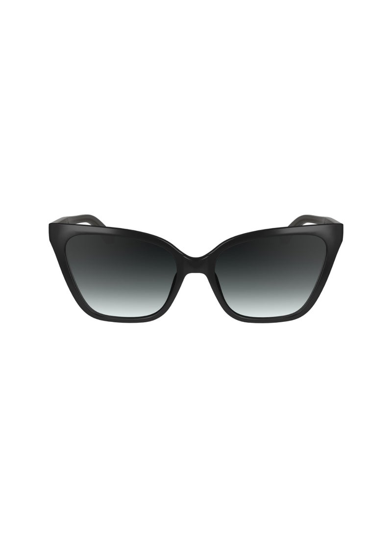 CALVIN KLEIN FULL RIM BIO INJ-G820 CAT EYE CALVIN KLEIN SUN CK24507S  5717 (001) BLACK  - Image 1