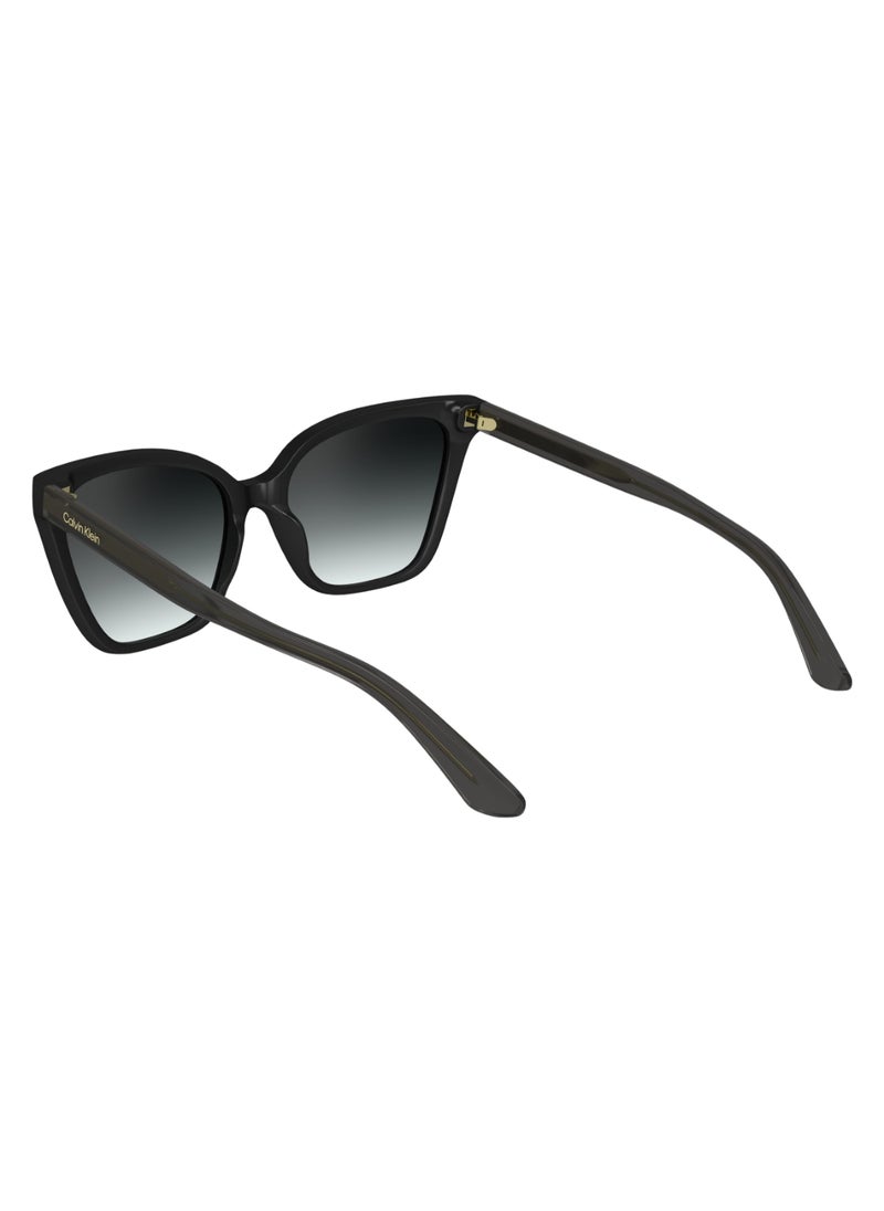 CALVIN KLEIN FULL RIM BIO INJ-G820 CAT EYE CALVIN KLEIN SUN CK24507S  5717 (001) BLACK  - Image 5