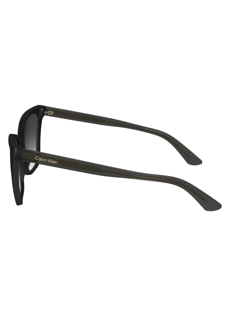 CALVIN KLEIN FULL RIM BIO INJ-G820 CAT EYE CALVIN KLEIN SUN CK24507S  5717 (001) BLACK  - Image 4