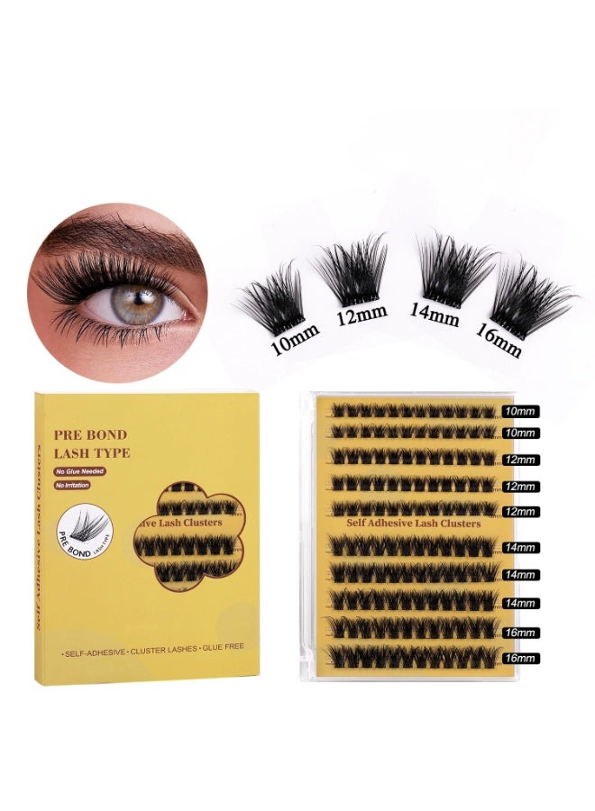 120 Clusters No-Glue Individual Lashes with Tweezers | Fluffy Wispy Volume False Eyelashes for Natural Curl - Image 1