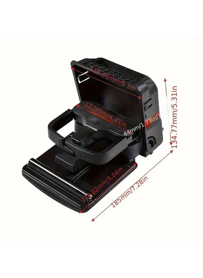 Premium Black ABS Center Console Cup Holder Compatible With 1K0862532 For VW Jetta Golf MK5 MK6 2006 To 2011 - Image 3