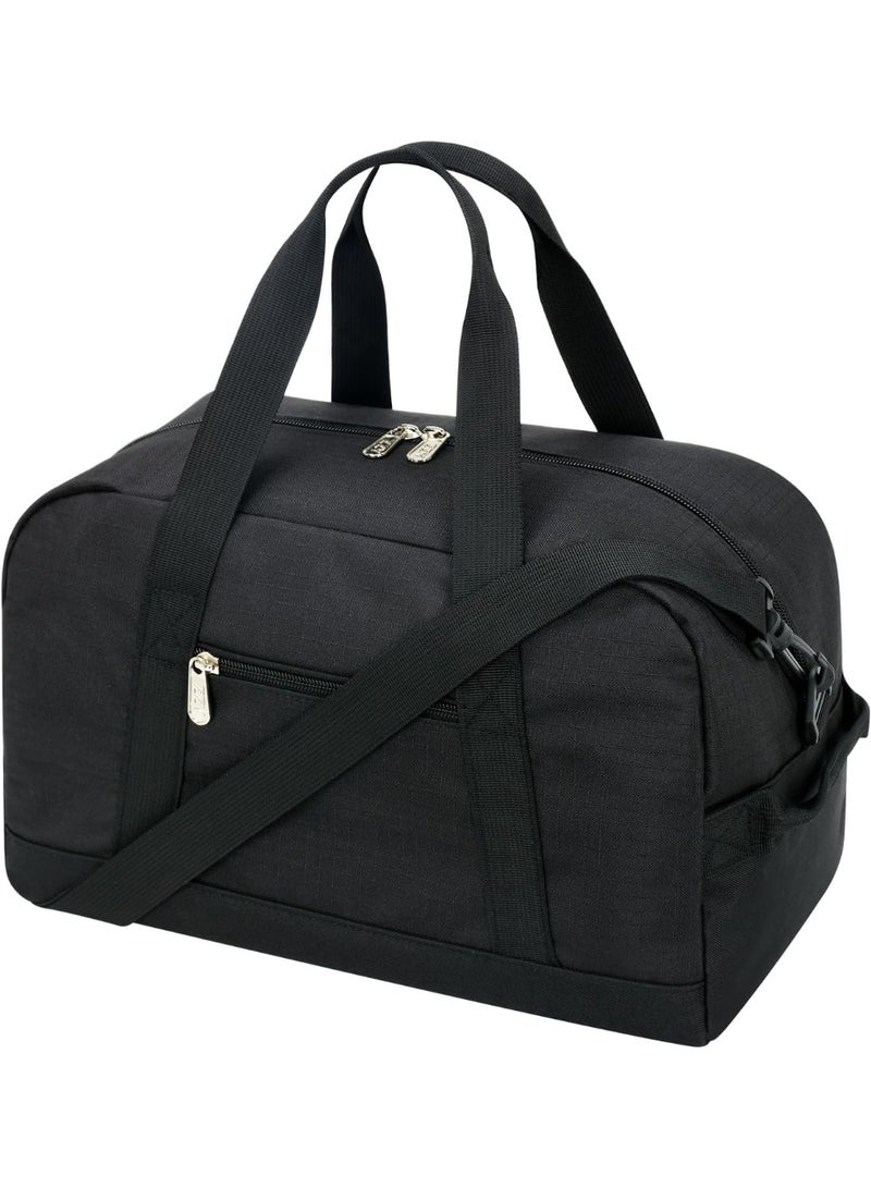 Bukela Small Gym Bag 14 inch lightweight Carry On Mini Duffel Bag for Travel Sport - Black, Black, 14inch - Image 1