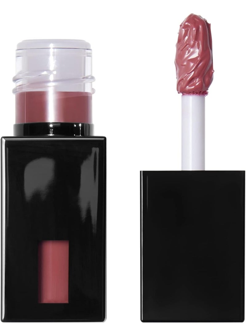 إلف أحمر شفاه لامع من إلف، يدوم طويلاً، خفيف الوزن، يمنحكِ لوناً شفافاً جذاباً ولمسة نهائية لامعة رقيقة، نباتي ولم يُختبر على الحيوانات، لون موف قوي - Image 1