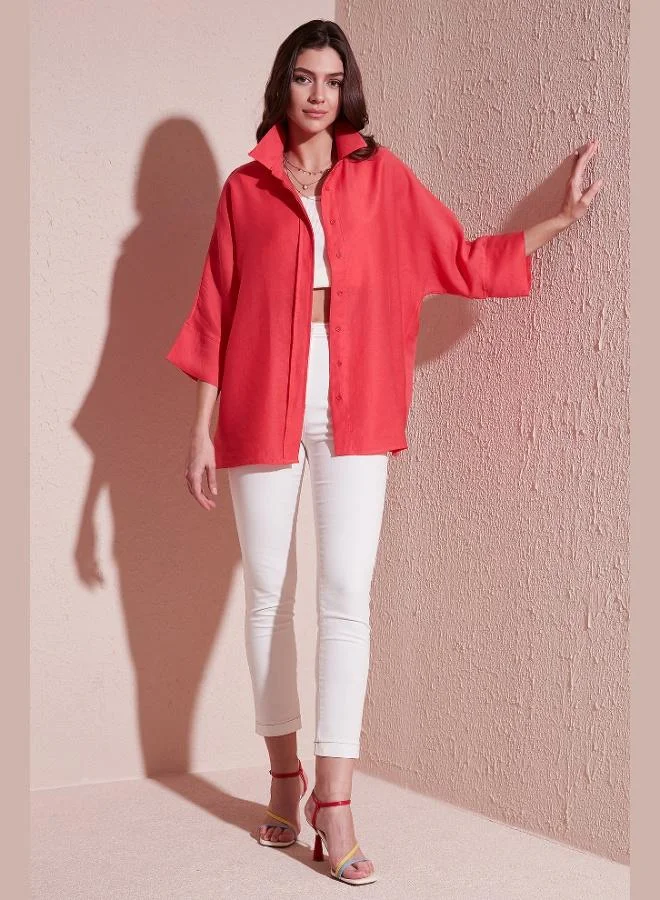 ليلا قميص ليلى صيفي واسع بأكمام ثلاثة أرباع للنساء