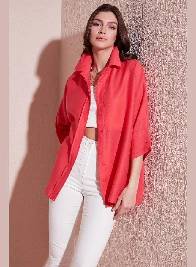 ليلا قميص ليلى صيفي واسع بأكمام ثلاثة أرباع للنساء