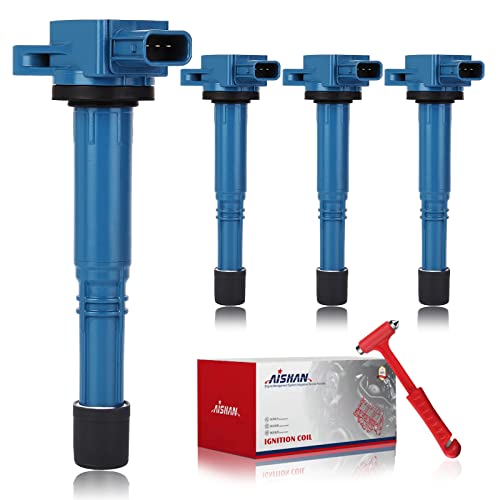 AISHAN Set of 4 Ignition Coil Pack Compatible with Honda 2003-2007 Accord,2002-2011 Civic,2002-2009 CRV,2003-2011 Element, 2002-2006 Acura RSX & More| Replace# UF311 - Image 1