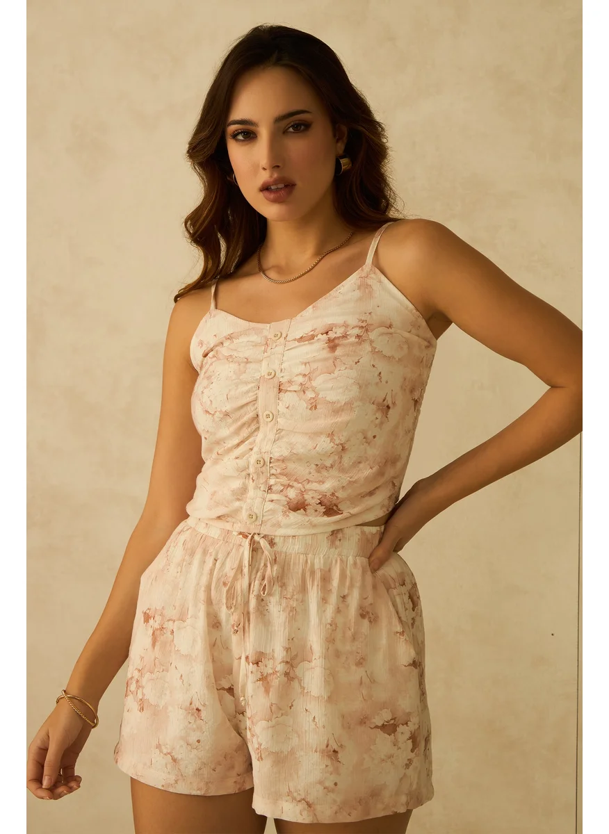 Virgio Virgio Women Viscose Mini Length Floral Shorts