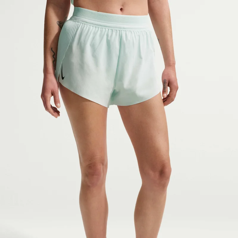 Nike Green Women's AeroSwift Dri-FIT ADV Mid-Rise Running Shorts for Women | Best Price UAE