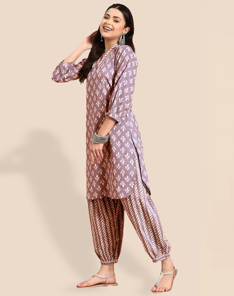 LookMark Brown Kurta Set Women Sets Dupatta Same Day delivery Viscose Rayon Sky Blue Latest 2026 Pure Cotton Anarkali farsi Salwar - Image 4