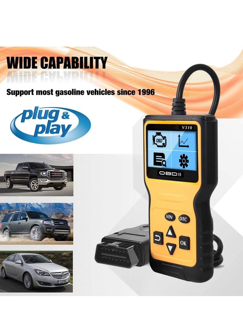 UNIVERSAL OBD2 Scanner Code Reader for Car Check Engine, Automotive CAN Diagnostic Tool, Read and Erase Fault Codes, Check Emission Monitor Status, Universal for All OBD II Protocol Cars After 1996 - Image 3