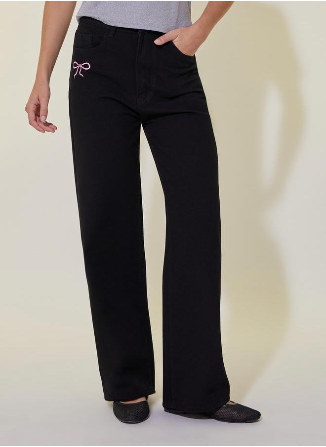 Bow Embroidered Detail Straight Fit Jeans - pzsku/Z6A0CFBF7B0BDDBAFFDA3Z/45/1741263399/6c63e352-36e4-4335-a34b-742e8cbedd28