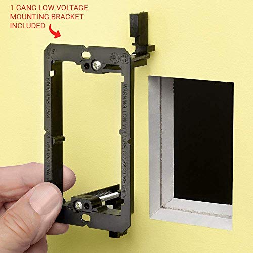 DIYTECH Premium 2 Speaker Wall Plate, Speaker Plug, Supports 2 Speaker Configurations, Speaker Port for Wall Speaker Wire, Speaker Wire in Wall, Wire Wall Plate - 1 Gang Screwless - Image 4
