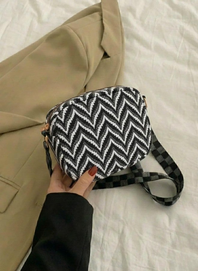 LIKE STYLE Women’s Ethnic Canvas/Jute Sling Bag | Printed Eco-Friendly Crossbody Shoulder Bag | Lightweight Everyday Casual Handbag (White) - Image 2