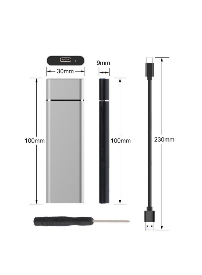 Cross Border M.2 Mini Solid State SSD High Speed Transfer 1TB 2TB 4TB 8TB Portable External Hard Drive-Capacity:500GB-Interface:Black - Image 5