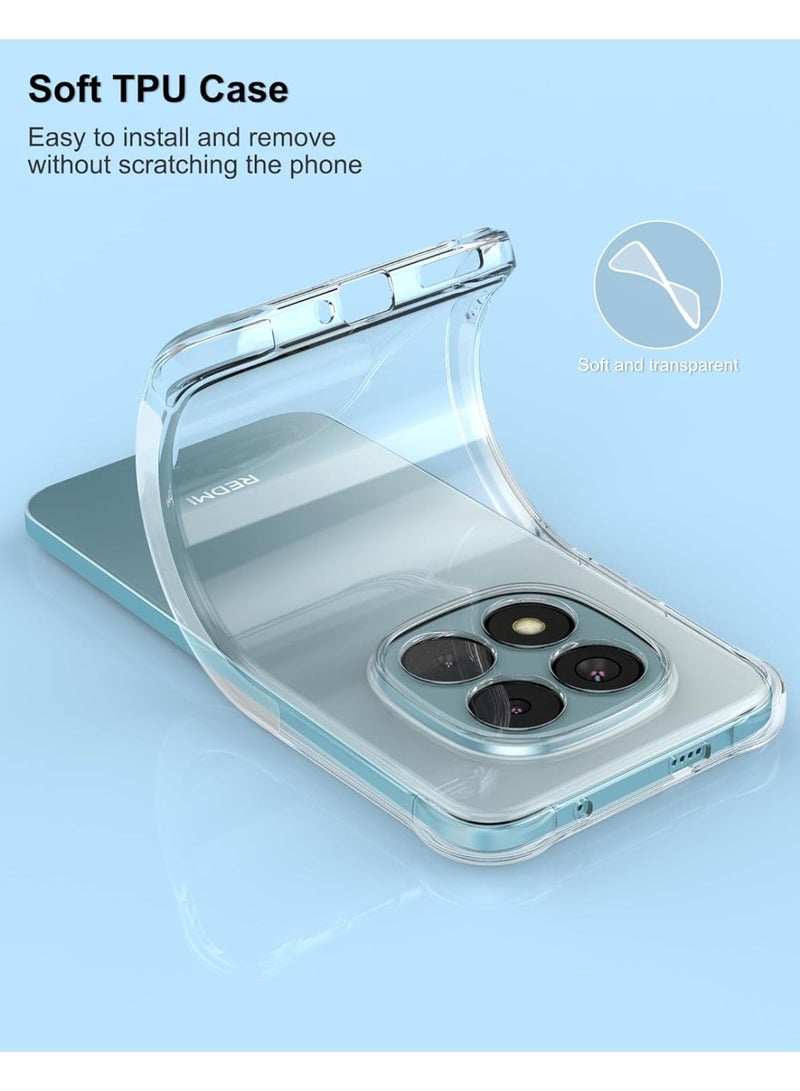 Clear Case for Xiaomi Redmi Note 15 Pro 5G, Crystal Clear, Anti-Scratch, Full Camera Protection, Drop Protection, Shockproof, TPU for Redmi Note 15 Pro - Image 2