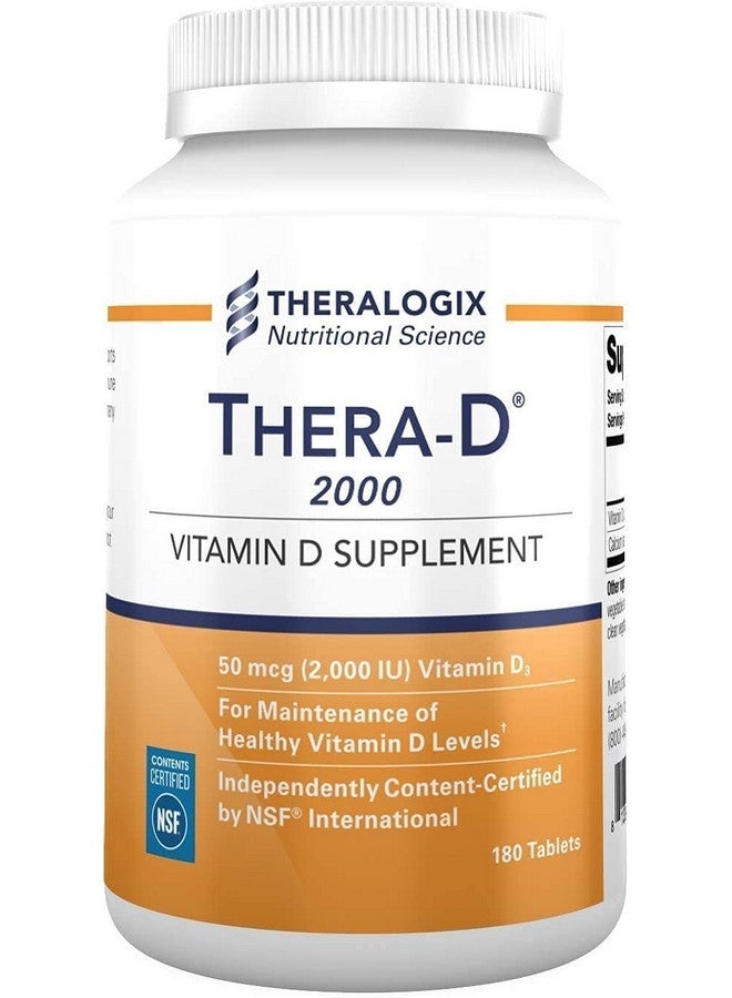 Theralogix Therad 2000 Vitamin D Supplement ; 2000 Iu Vitamin D3 Tablets ; 180 Day Supply ; Made In The Usa - Image 1