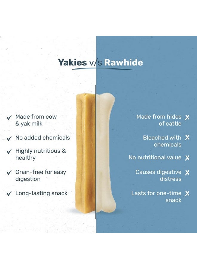 Heads Up For Tails All Life Stages Huft Yakies Organic Dog Cheese Chew Bone(Medium 3 Pcs) - Image 3