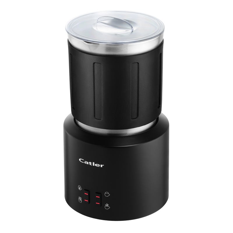 كاتلر Catler Milk Frother 4-in-1   MF 621– Hot & Cold Foam Maker, Hot Chocolate & Milk Heater, 250ml Frothing / 400ml Heating Capacity, Matte Black Stainless Steel, Auto Shut-Off - Image 1