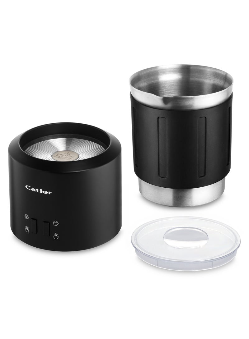 كاتلر Catler Milk Frother 4-in-1   MF 621– Hot & Cold Foam Maker, Hot Chocolate & Milk Heater, 250ml Frothing / 400ml Heating Capacity, Matte Black Stainless Steel, Auto Shut-Off - Image 5